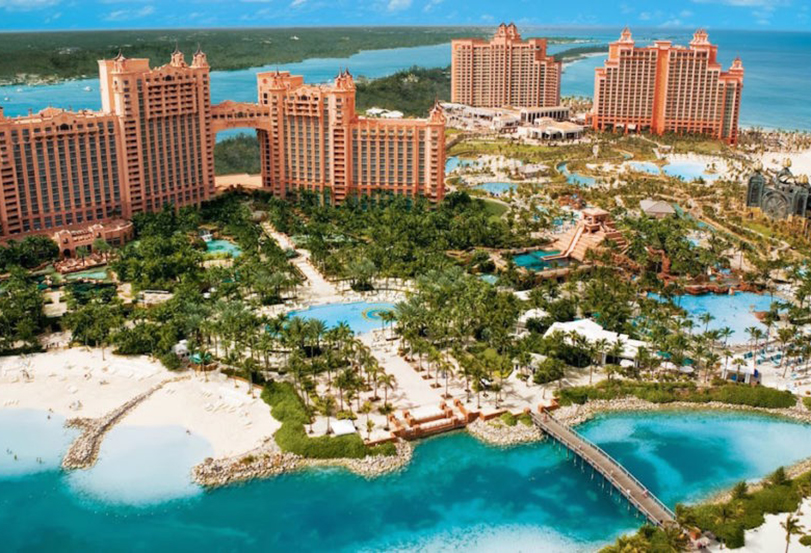 Aerial view of Atlantis, AQUAVENTURE, The Cove and The Reef