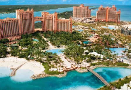 Aerial view of Atlantis, AQUAVENTURE, The Cove and The Reef